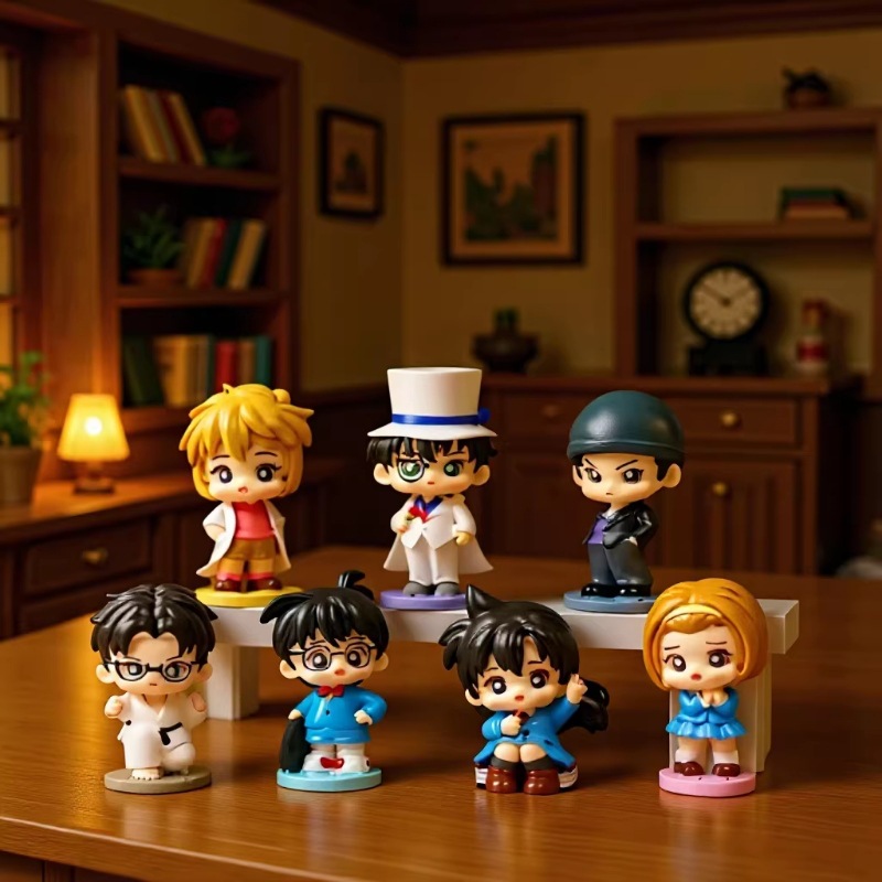 Conan Xiaolan Chao Play Blind Box Ornaments Cartoon Peripheral Handmade Resin Crafts Wholesale Gifts