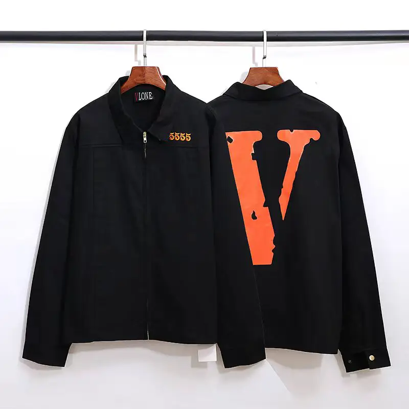Vlone Jerry Jacket Heavy Embroidery Niche American Style Trendy Unisex Couple Autumn and Winter Loose Casual Coat