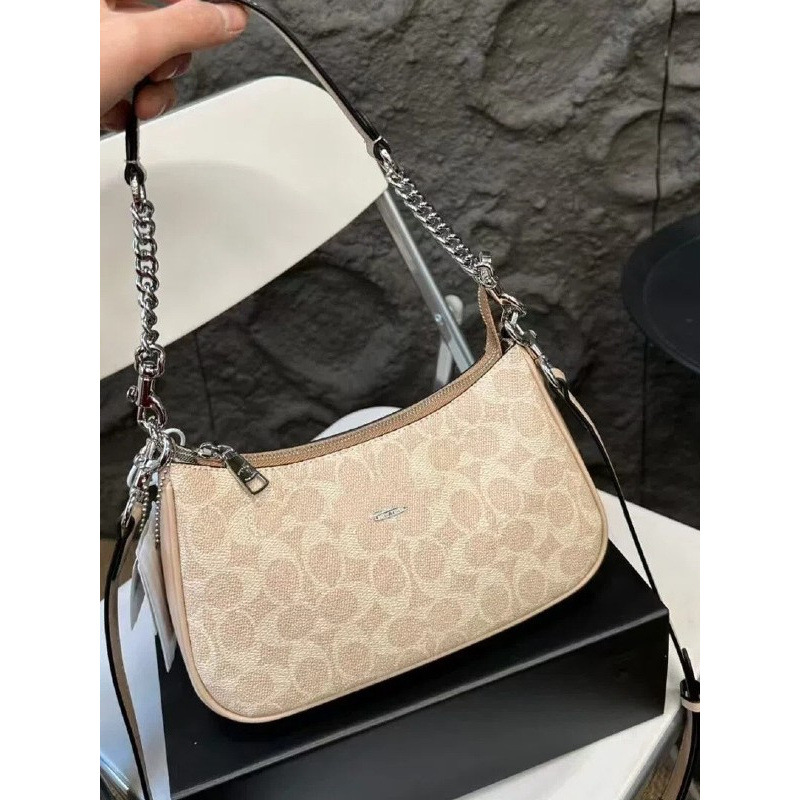 Coach New Cross-Border Women's Bag Teri Underarm Bag Handbag Mahjong Bag Single Shoulder Crossbody Chain Crescent Bag Hobo Bag Foto QC de 1688 na Qualit.ly