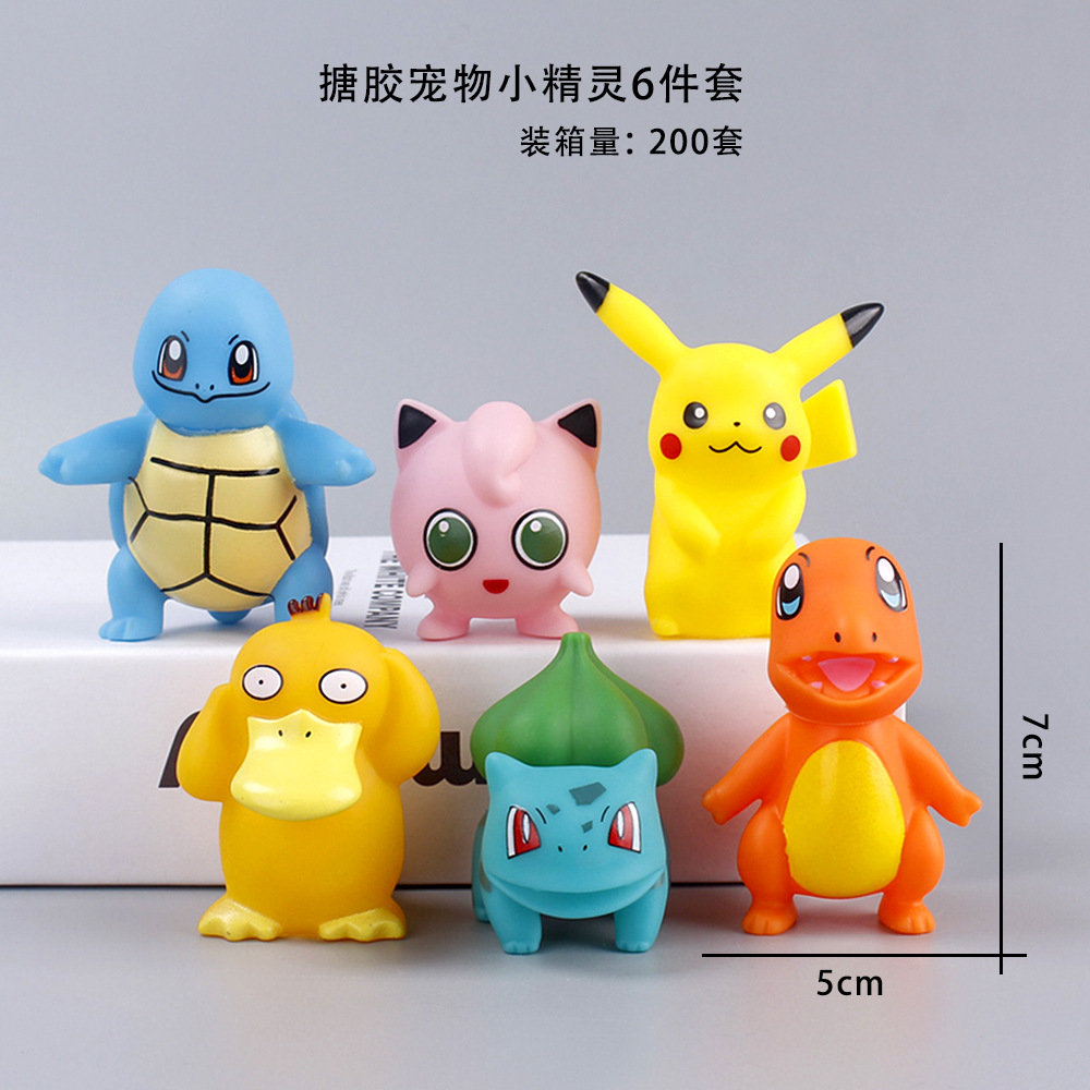 Vinyl Light Pokemon 6 Pikachu Jenny Kodak Duck Cake Decorative Ornaments Pokemon