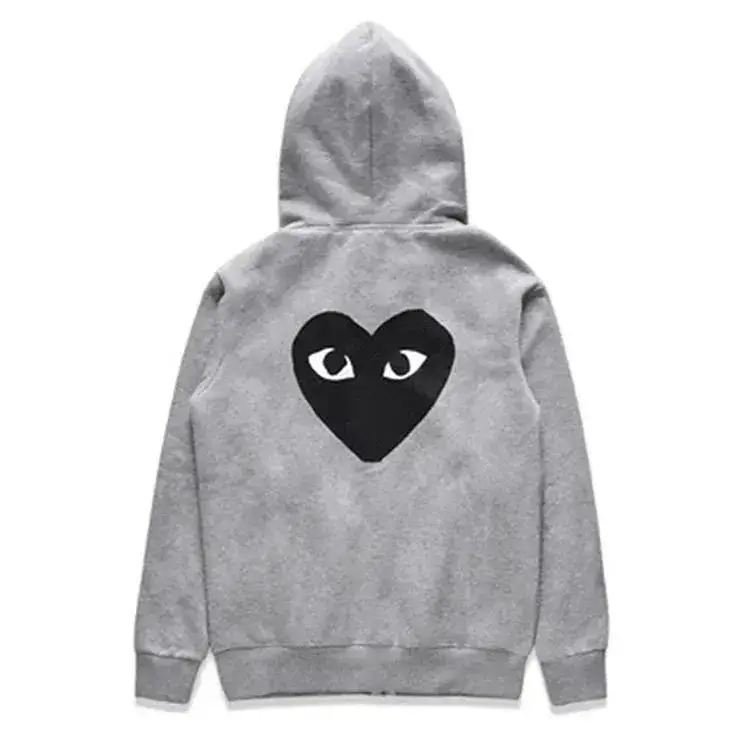 Comme des Garçons Play Heart Hoodie Grey