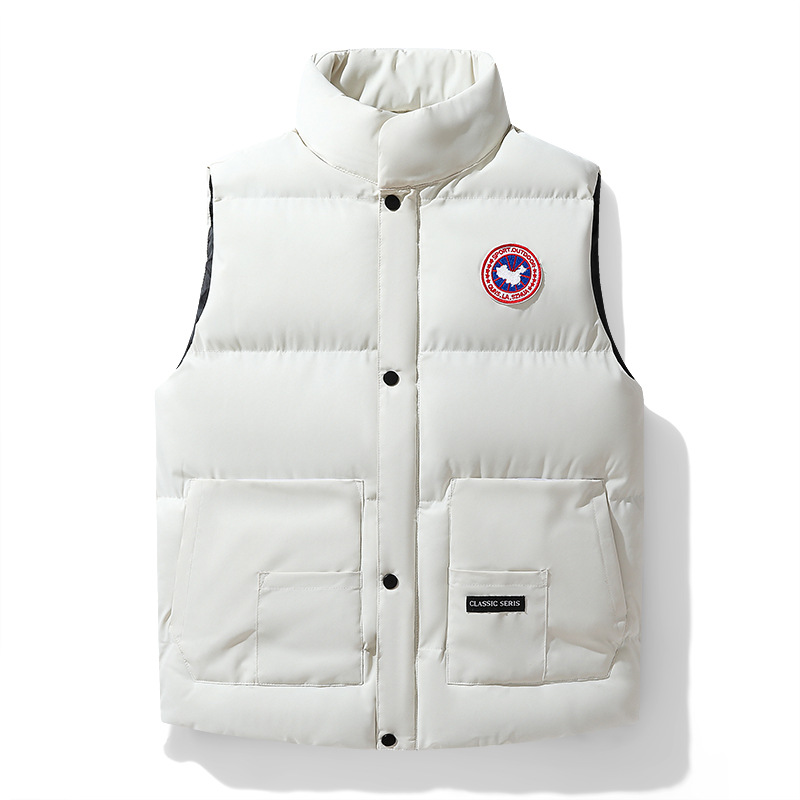 Cross-Border Cotton Vest Men's Autumn and Winter New Korean Style Trendy Sleeveless Warm Cotton Clothing Men's Waistcoat Casual Vest Men's Clothing
