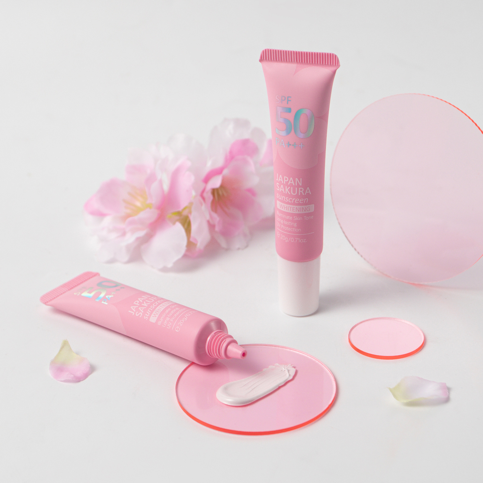 Cross-border LAIKOU Laikou Cherry Blossom sunscreen Brightening Edition Isolation Cream 20g Hydrating and Moisturizing Skin Care Products Wholesale