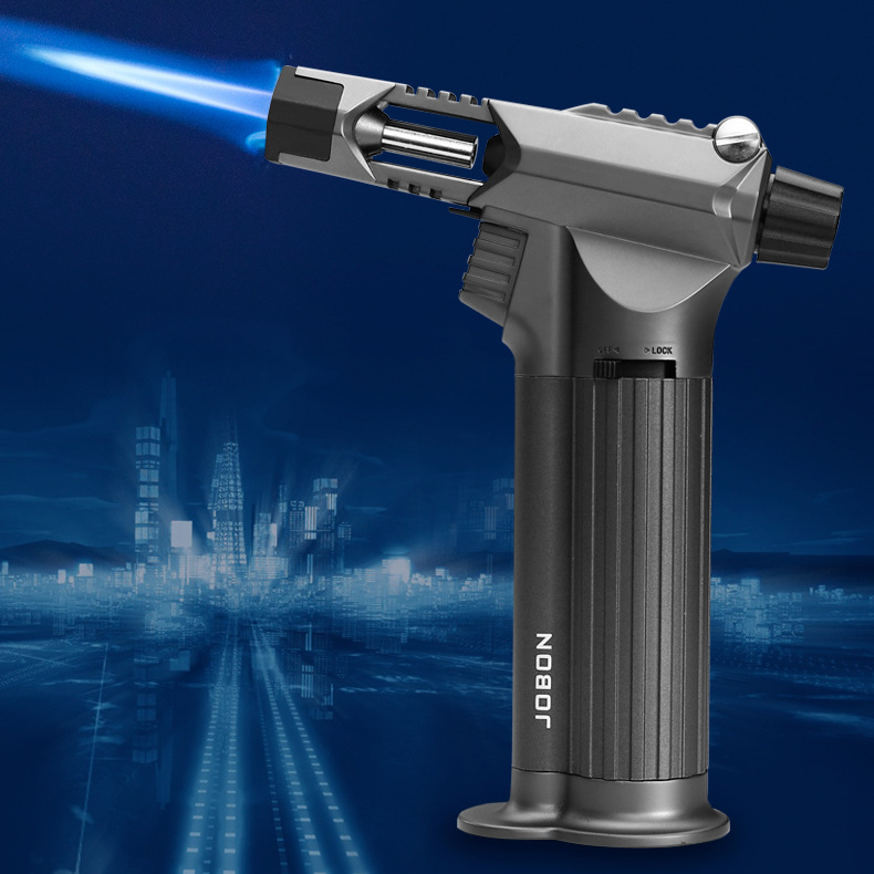 Zhongbang Inflatable Lighter Large Capacity Windproof Blue Flame Direct Flame Flame Flame Gun Point Moxibustion Cigar Igniter