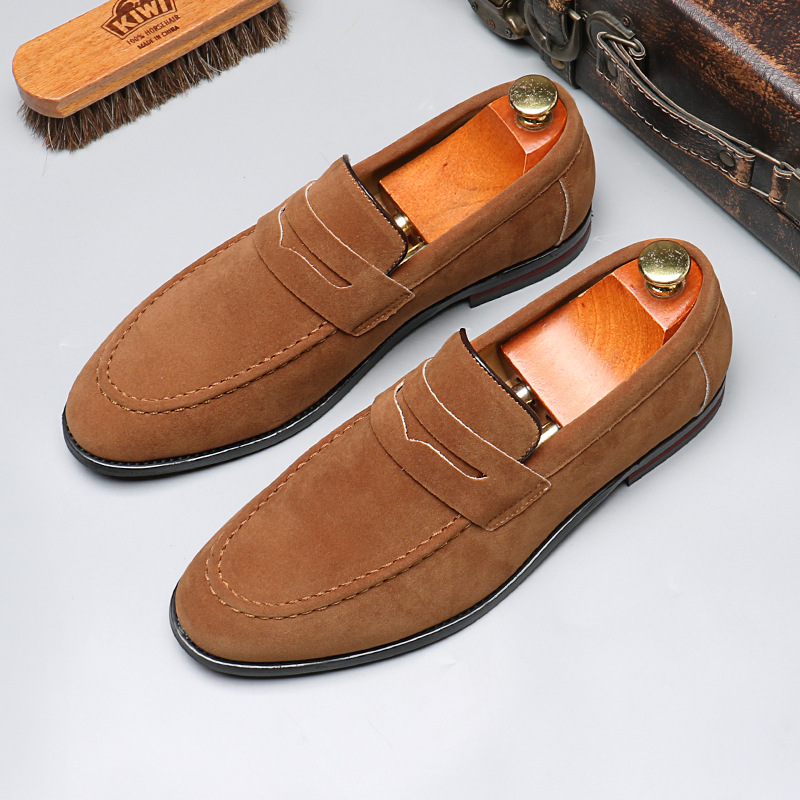 206-2 Solid color loafers England Joker Loafers Slip-on Casual Bean Shoes Cross Border