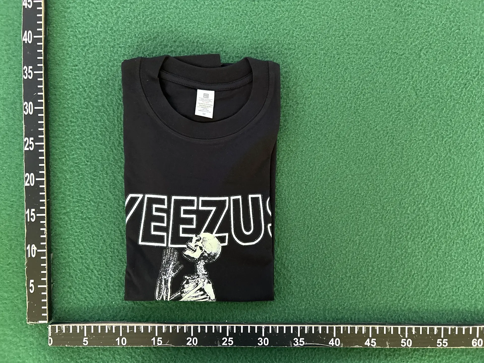 American tide summer kanyewest skull yeezus religious print loose retro short sleeve round neck T-shirt