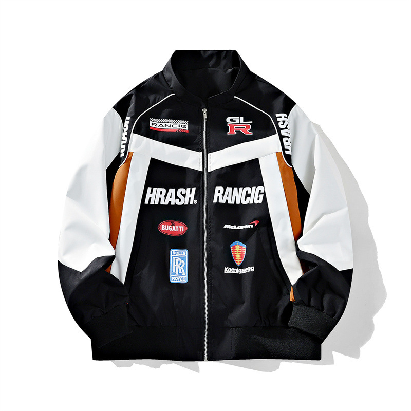 New Versatile Jacket, Fashionable Trendy Casual Loose Coat, Versatile Trendy Brand Motorcycle Jacket