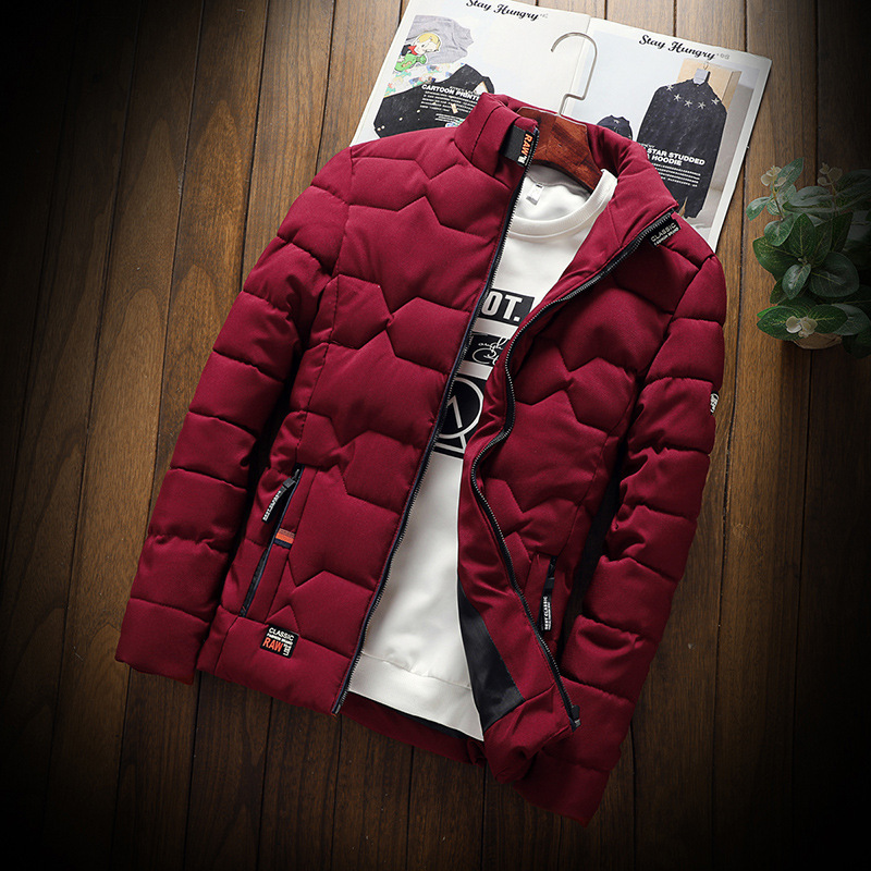 Wholesale Foreign Trade Winter Men's Casual Cotton Jackets and Coats, Youth Cotton Clothing Tops, Men's Slim-Fit Warm Clothing