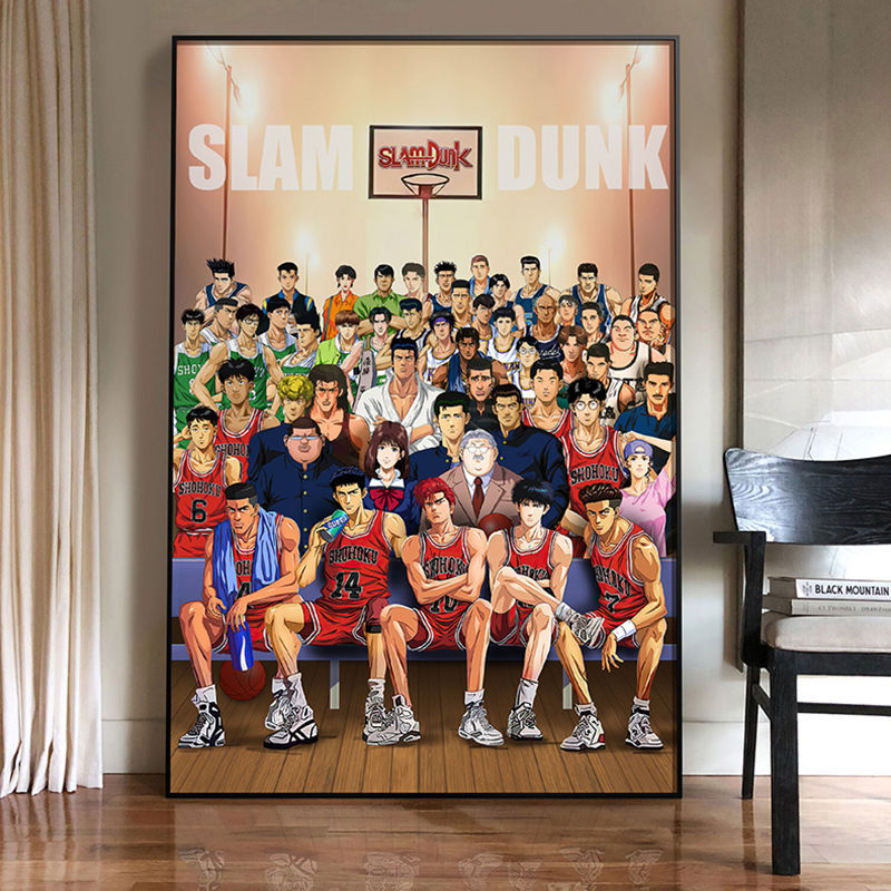 Slam Dunk Hanging Painting Animation Family Portraits Mural Sakuragi Flower Way Entrance Painting Rukawa Maple Wall Painting Bedroom Decorative Painting