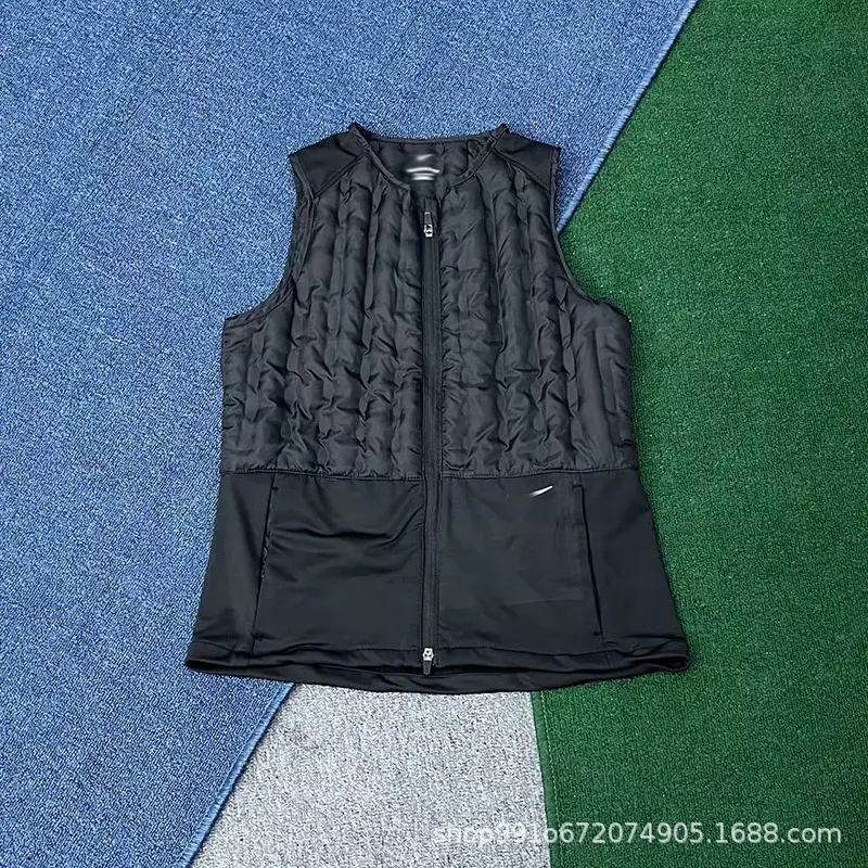 2025 Autumn and Winter Training Fitness Vest Warm Sports Running Sports Outdoor Leisure Jacket Sleeveless Quick-Drying Export