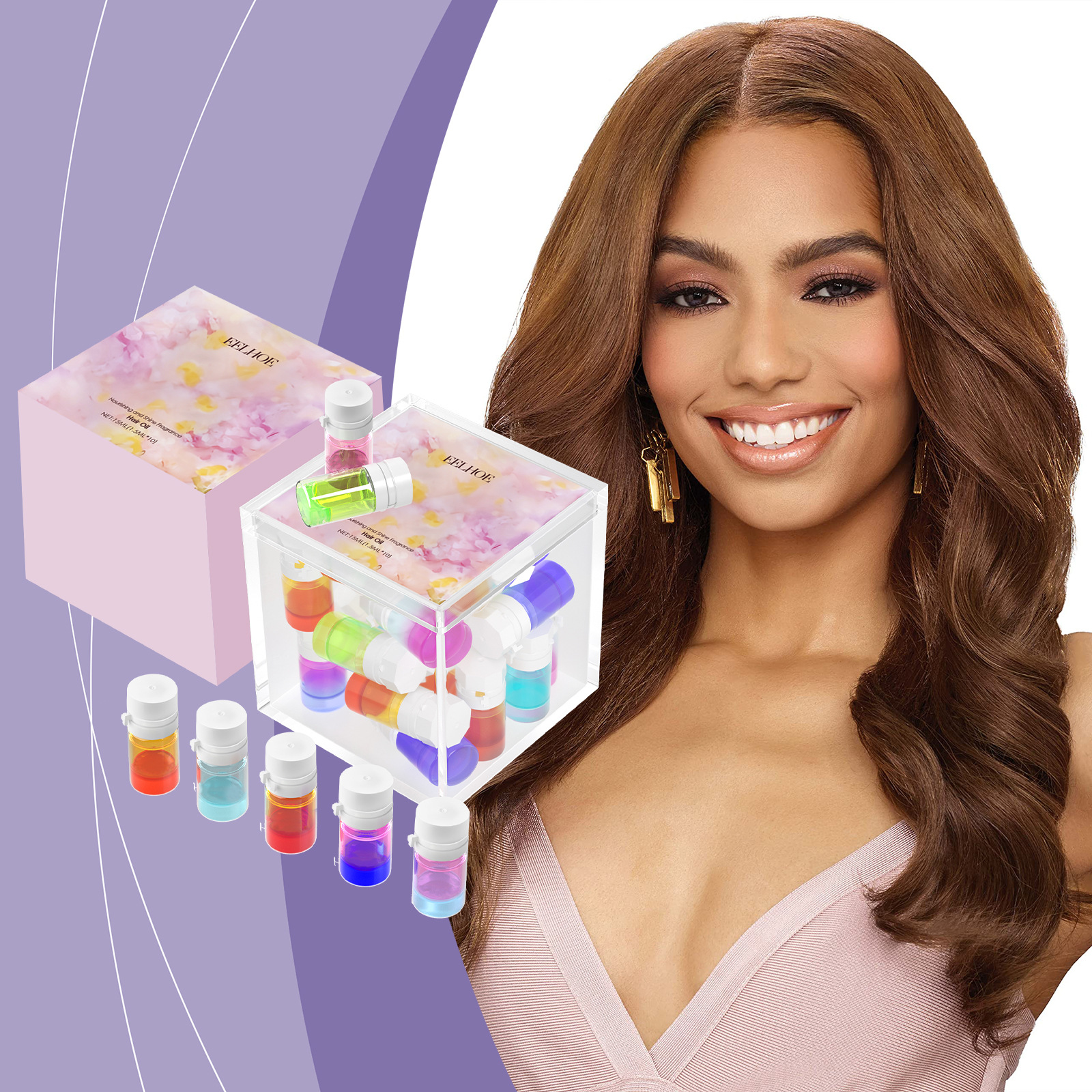 Eelhoe Perfume Hair Care Essential Oil Mixed Pack Lightweight Refreshing Non-Greasy Nourishing Daily Hair Care Essence