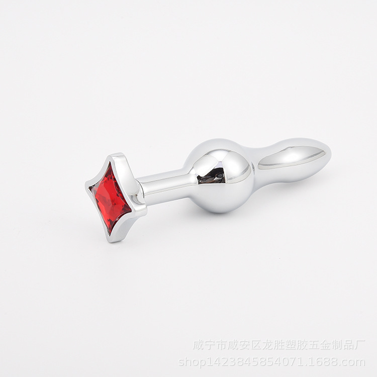 New Style Playing Card Probe Flower Metal Anal Plug Rear Women's Outgoing Detachable Anal Plug Masturbation Tool
