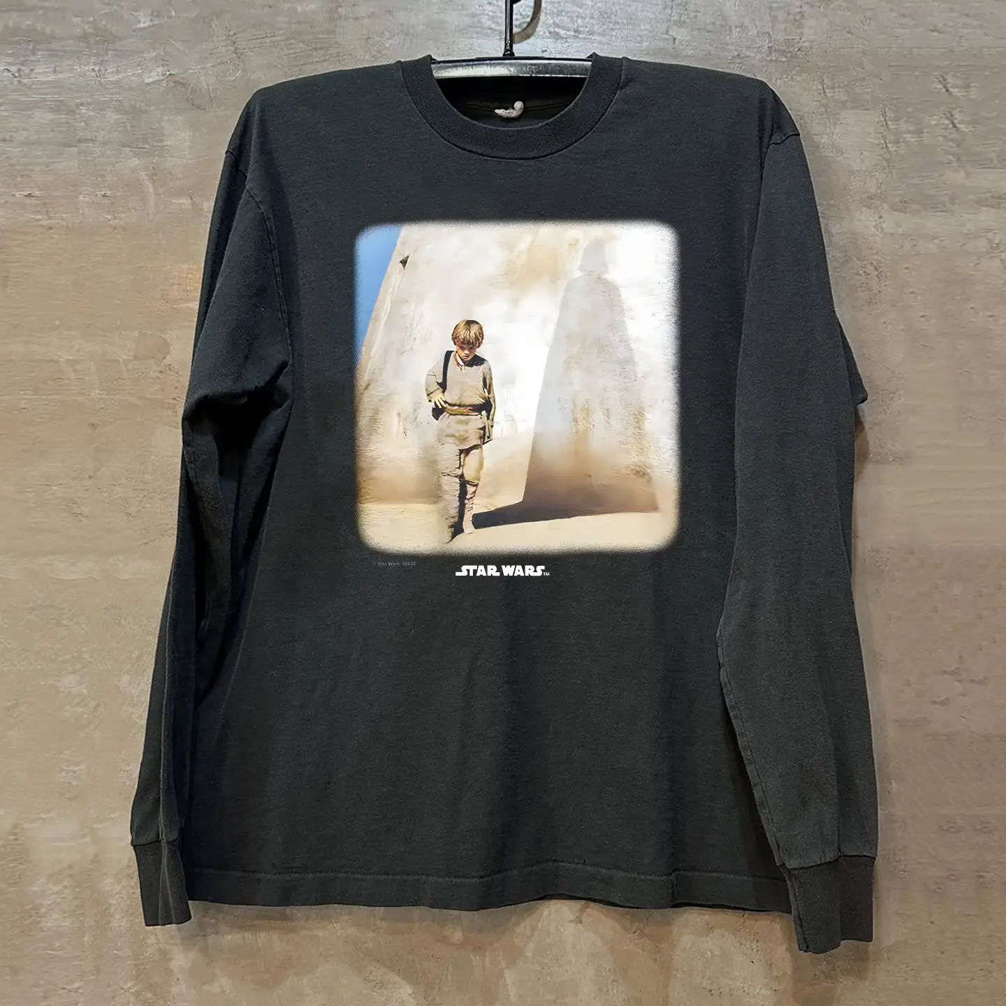 Star Wars American Retro Design Long-Sleeve Heavyweight T-Shirt Black Unisex Vintage Trendy