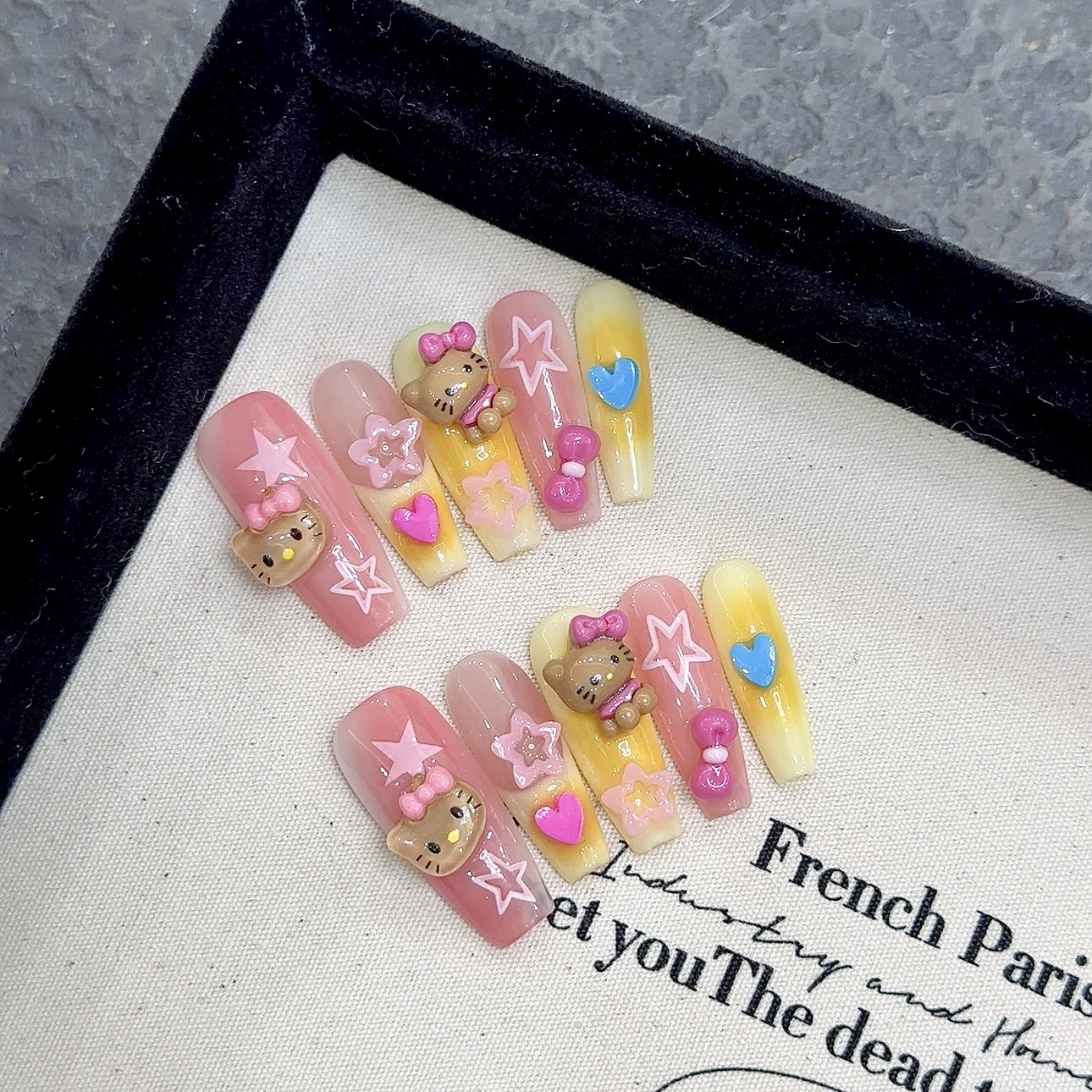 Star Convenience Store One Second Sweetheart Hot Girls Series Dopamine Color Handmade Wear Armor Cute Girl Heart Nail Art