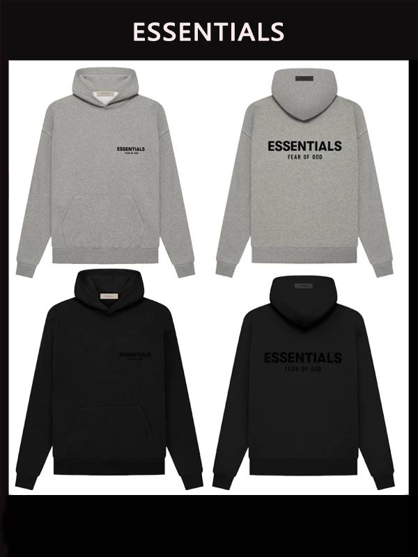 Ningbo Original Factory】Fog Kimi Essentials Hooded Sweatshirt Double Line High Street Fleece Sweatshirt Unisex Trendy