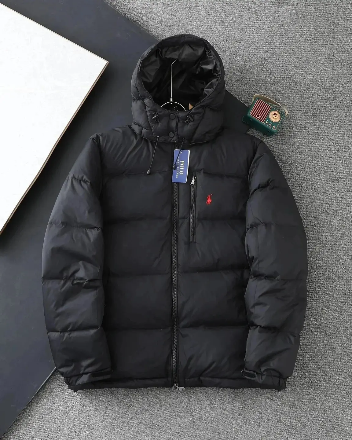 冬季新款拉夫羽绒夹克可拆卸帽羽绒服-0225
