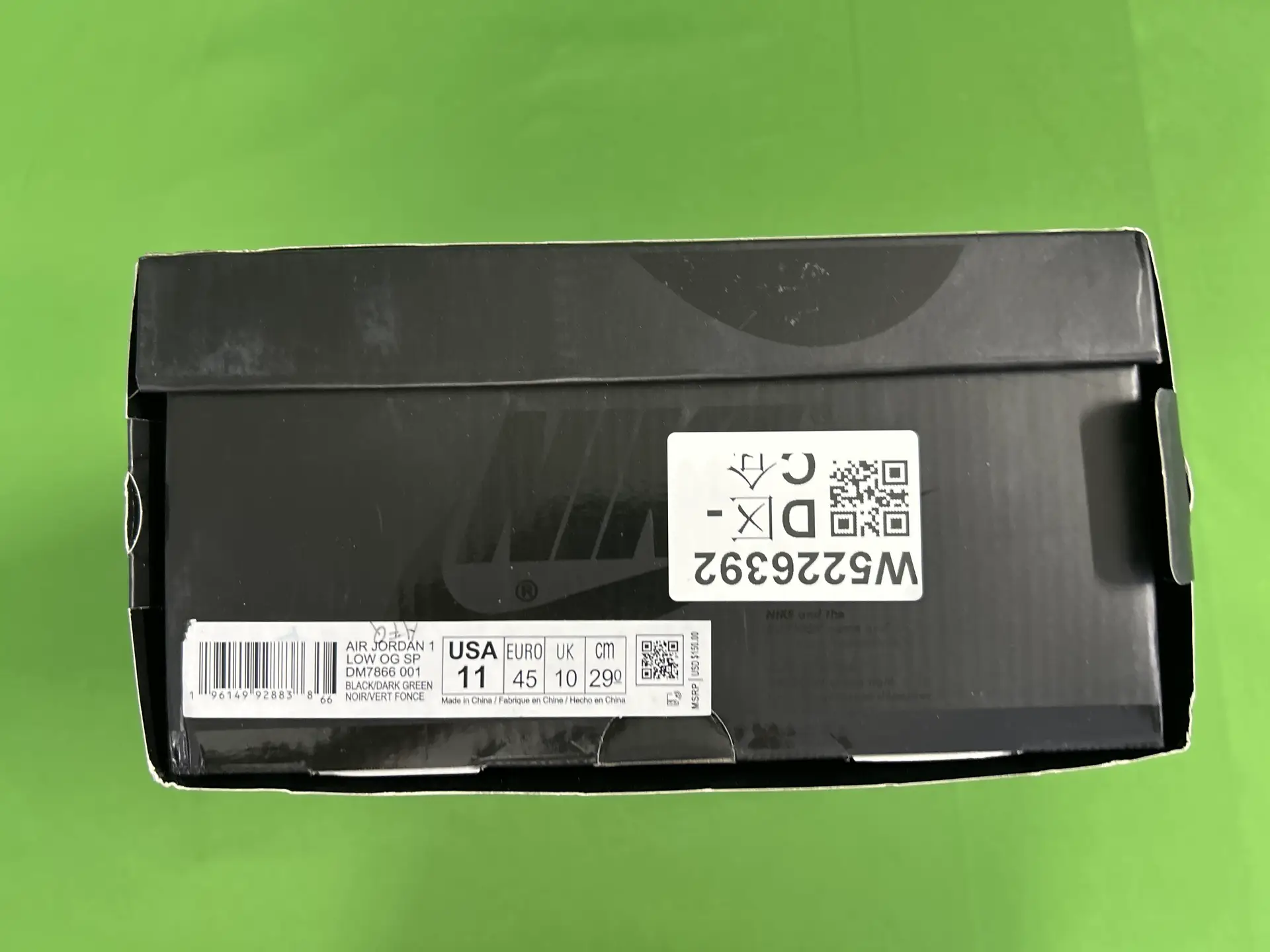 Air Jordan 1 Low OG SP Black Dark Green DM7866-001