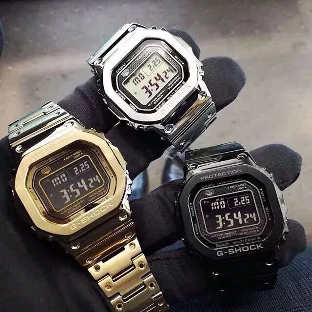 新品卡西欧G-SHOCK 35周年限量纪念款电镀精钢金砖银砖小方块电子表手表腕表 QC-Foto von WEIDIAN auf Qualit.ly