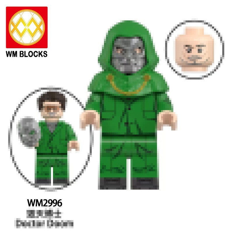 Foreign Trade Goods Wm2996 Super Hero Series Doctor Doom Assembly Toy Building Block Figures in Bag Wm2997