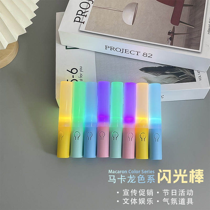 Led Colorful Glowing Flash Stick Night Light Star Concert Fan Handheld Cheering Stick Mini Cheering Prop