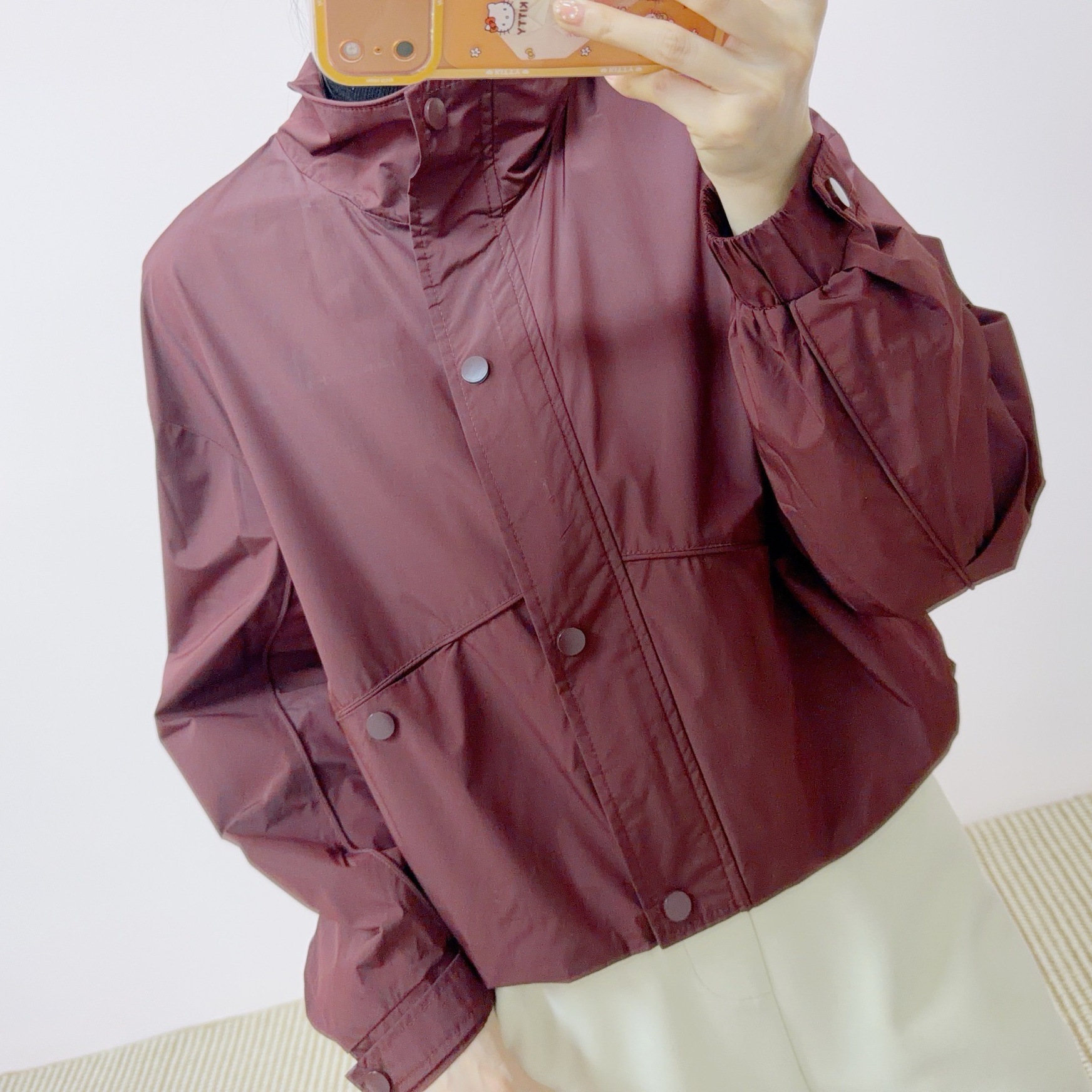 2026 Spring New Fashion Casual Sports Versatile Stylish Solid Color Turn-Down Collar Jacket Windbreaker Coat 119