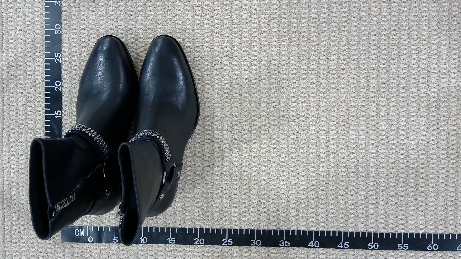 Summer European and American personalized frosted chain CHELSEA BOOT Chelsea boots men's pointed toe trend Martin boots trend