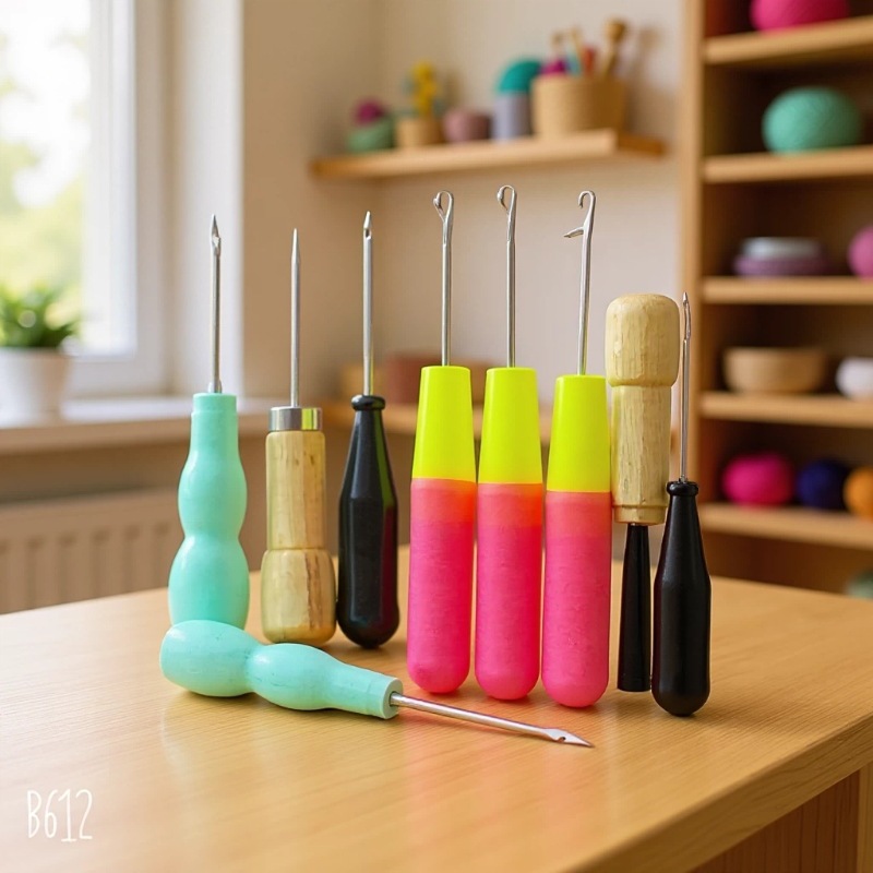 Sewing Household Tools with Hook and Hook Wig Crochet Hair Dye Tongue Crochet Wig Knitting Tool Carpet Crochet Hook