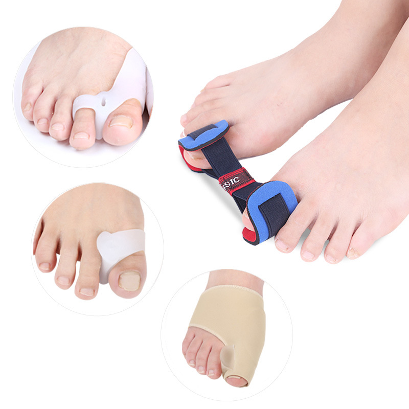 Foot Care Set 4-Piece Set Toe Valgus Stretcher Set Big Foot Bone Sleeve Toe Separator Tension Toe Separator