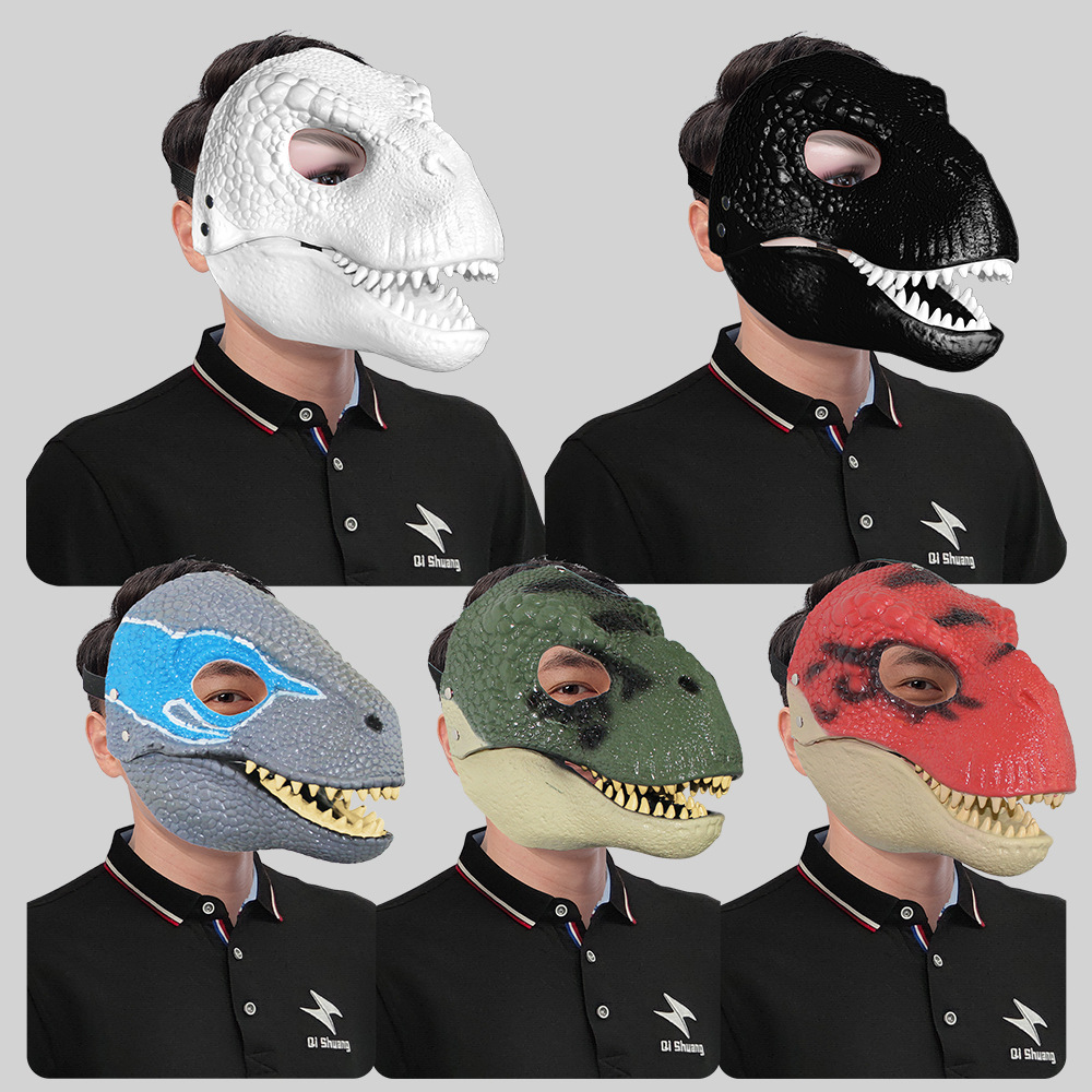 Open-Mouthed Dinosaur Funny Movie Headgear Masquerade Cross-Border Live Broadcast Mask Halloween Holiday Party Prank Props