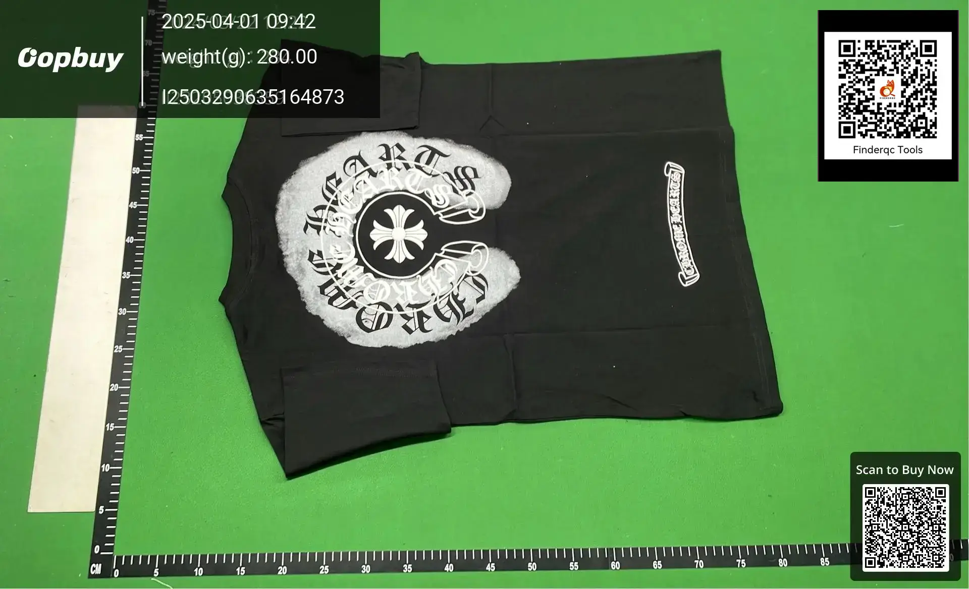 High Version Crowe T-Shirt Correct Version Collection Chrome Heart 280g1 High Weight 00 Cotton Short Sleeve
