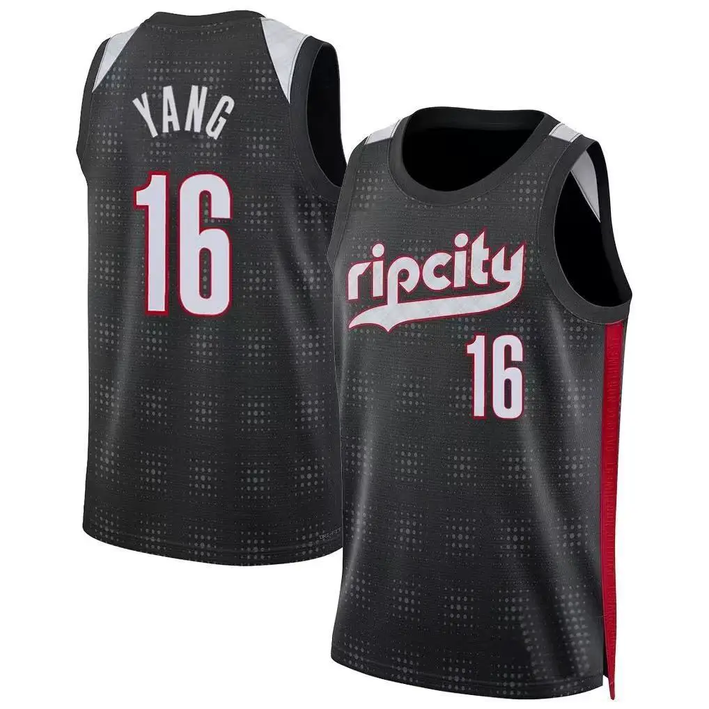 21 Season Portland Trail Blazers Jersey: #16 Damian Lillard, #00 Anthony, #8 Anfernie, Heat-Pressed Jersey