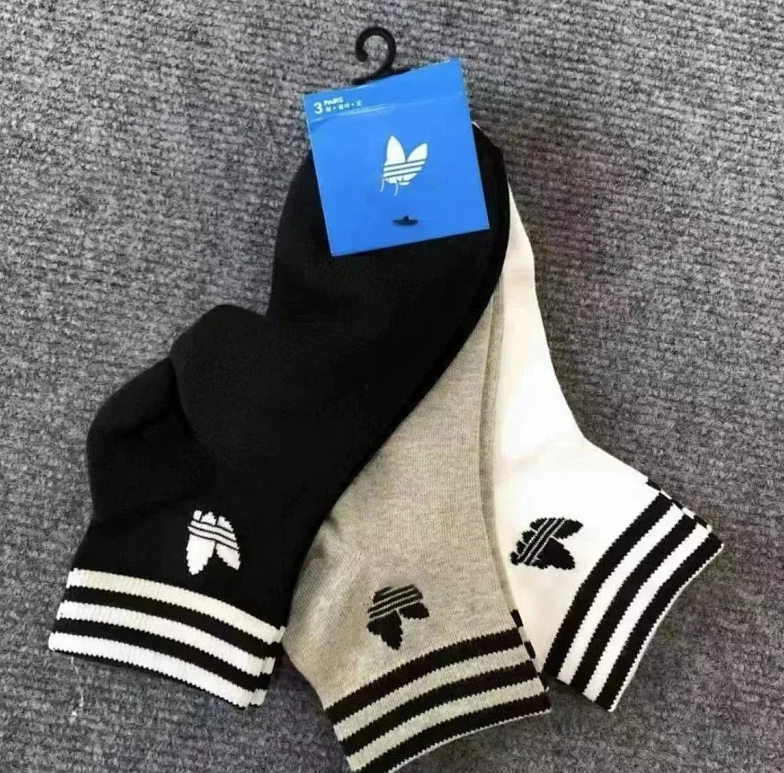 Adidas 3 Pairs 3 Stripes Socks