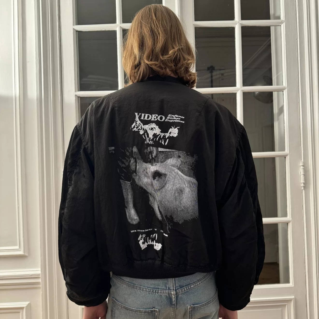 ERD Melancholy Rich Second Generation 25SS Pig Man Video Folded Printed Cotton Jacket Bomber Nishimura Same Style