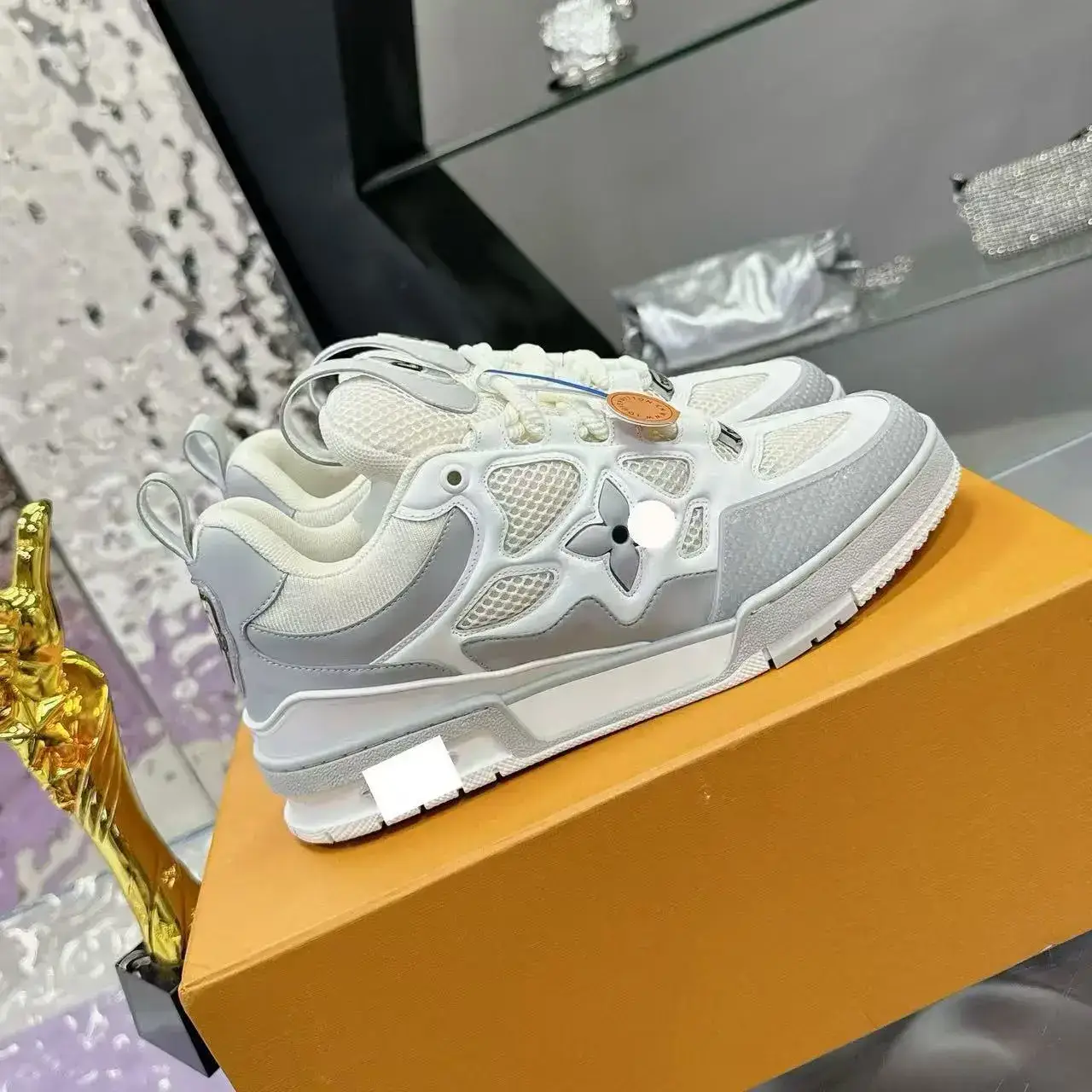 Louis Vuitton LV Trainer White Grey Sneakers