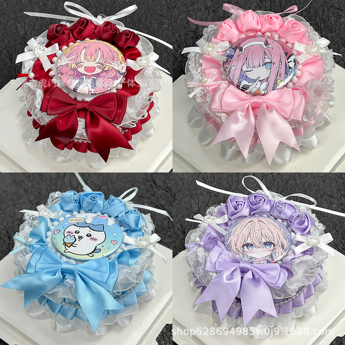 Gorgeous hand-made lolita self-pushing cake lace support second-dimensional diffuse peripheral valley mei pain bag badge support