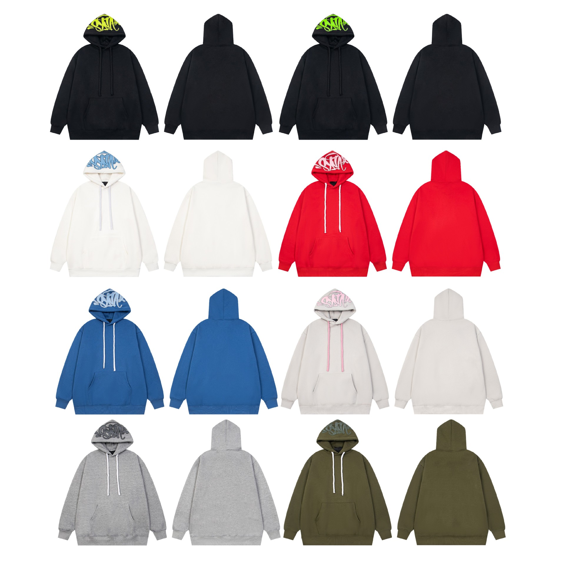 high quality Synaworld American Street Hip Hop fleece-lined Sweat Men Foam Printed Casual Sweat Men