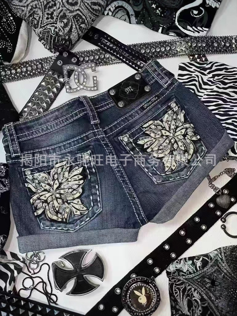Foreign Trade European and American Cross-Border Amazon 2026 Summer High Street Sexy Lazy Style Fashion Trendy Versatile Denim Shorts