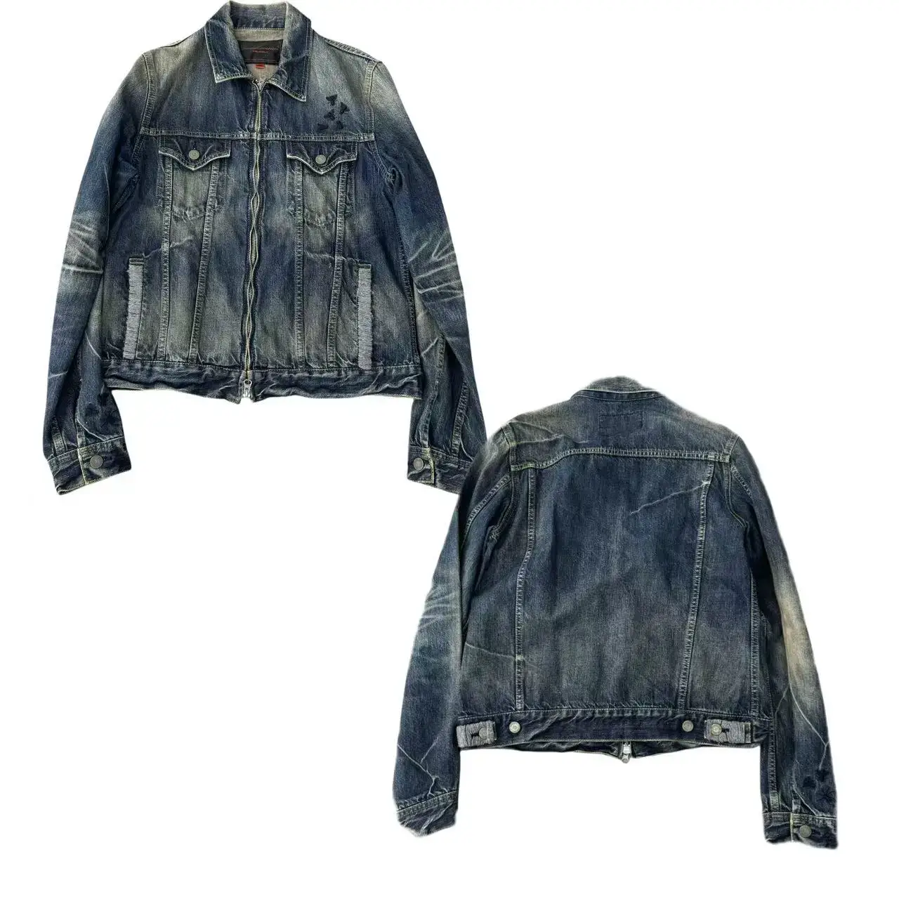 Torn Paradise Undercover 06Aw Insect Embroidery Blue Denim Jacket Uc