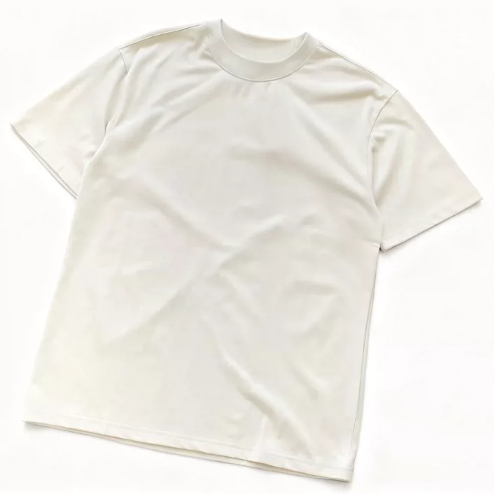 Front embroidery three-dimensional layered shadow Le Wei four leaf Wei string two-color short sleeved shirt 77012903