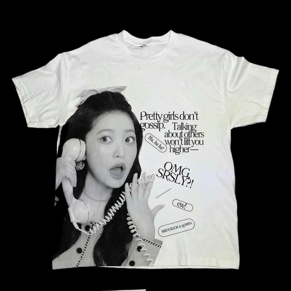 Prism (Prism) summer tide Li Zhi En iu portrait design sense oversize genderless short sleeve T-shirt