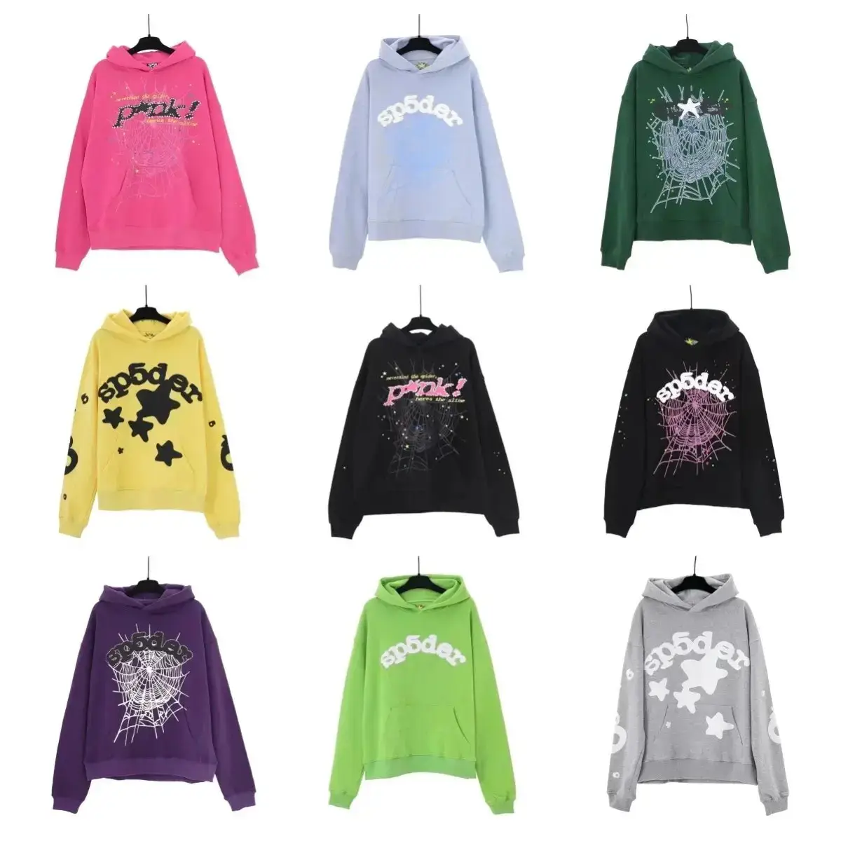 Sp5der Pink Spiderweb Hoodie