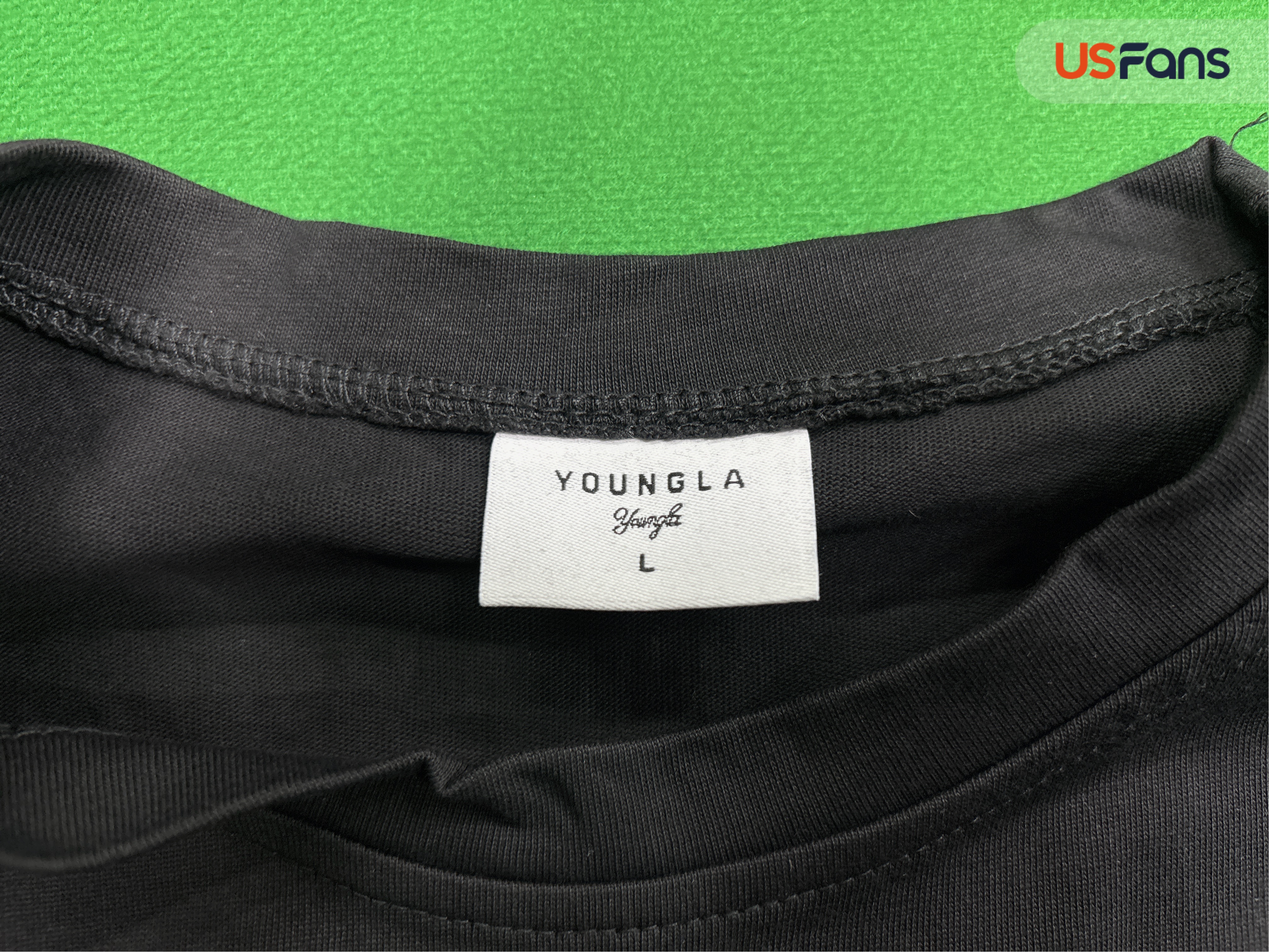 YOUNGLA Men's Oversized T-shirt Foam Printed Pure Cotton Short Sleeve American Sports Fitness Casual Top QC