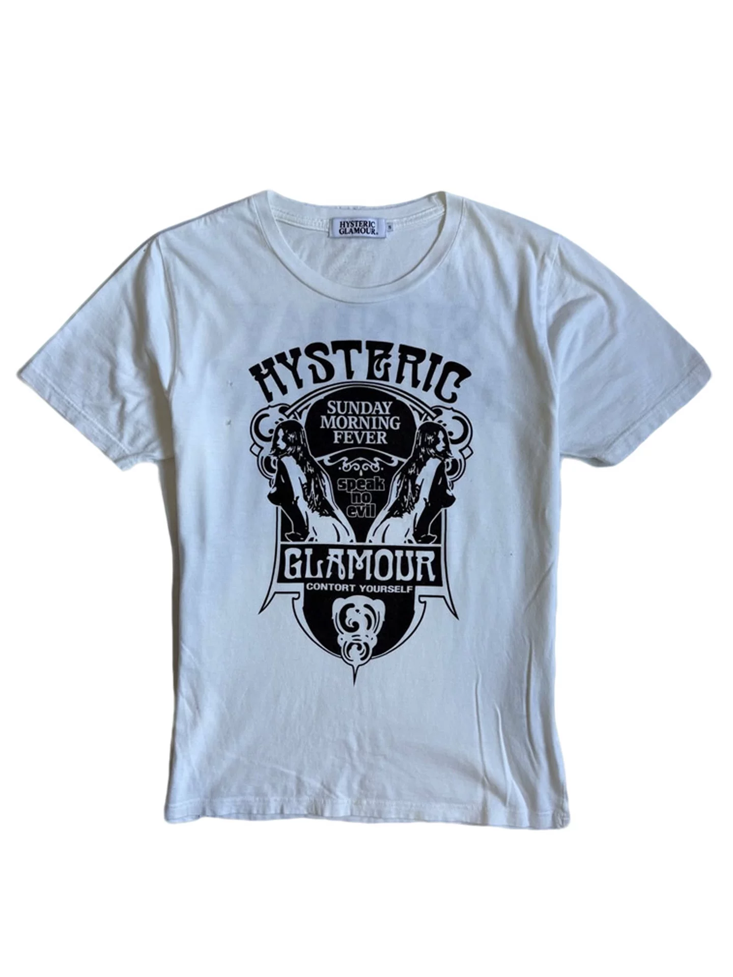 Hysteric Glamor Hysteric Rare Slogan Girl Portrait Short-Sleeved T-Shirt Printed Pattern