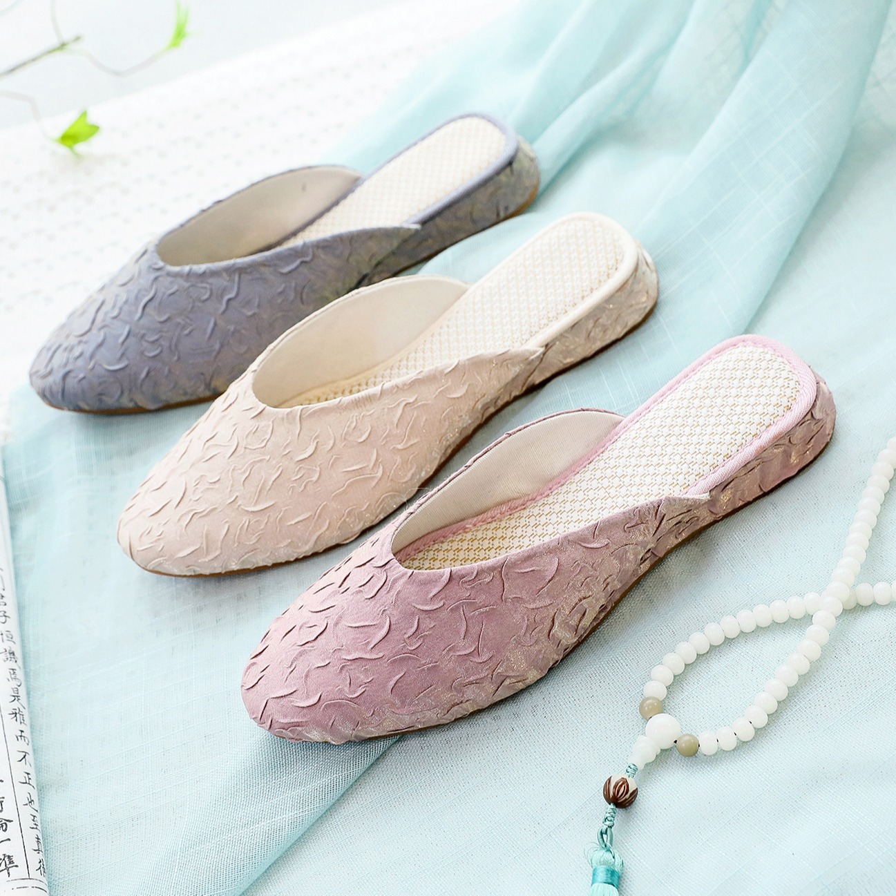 Slippers Solid Color Baotou Slippers Summer Slippers Cloth Shoes Women's Shoes 2022 Spring/Summer New