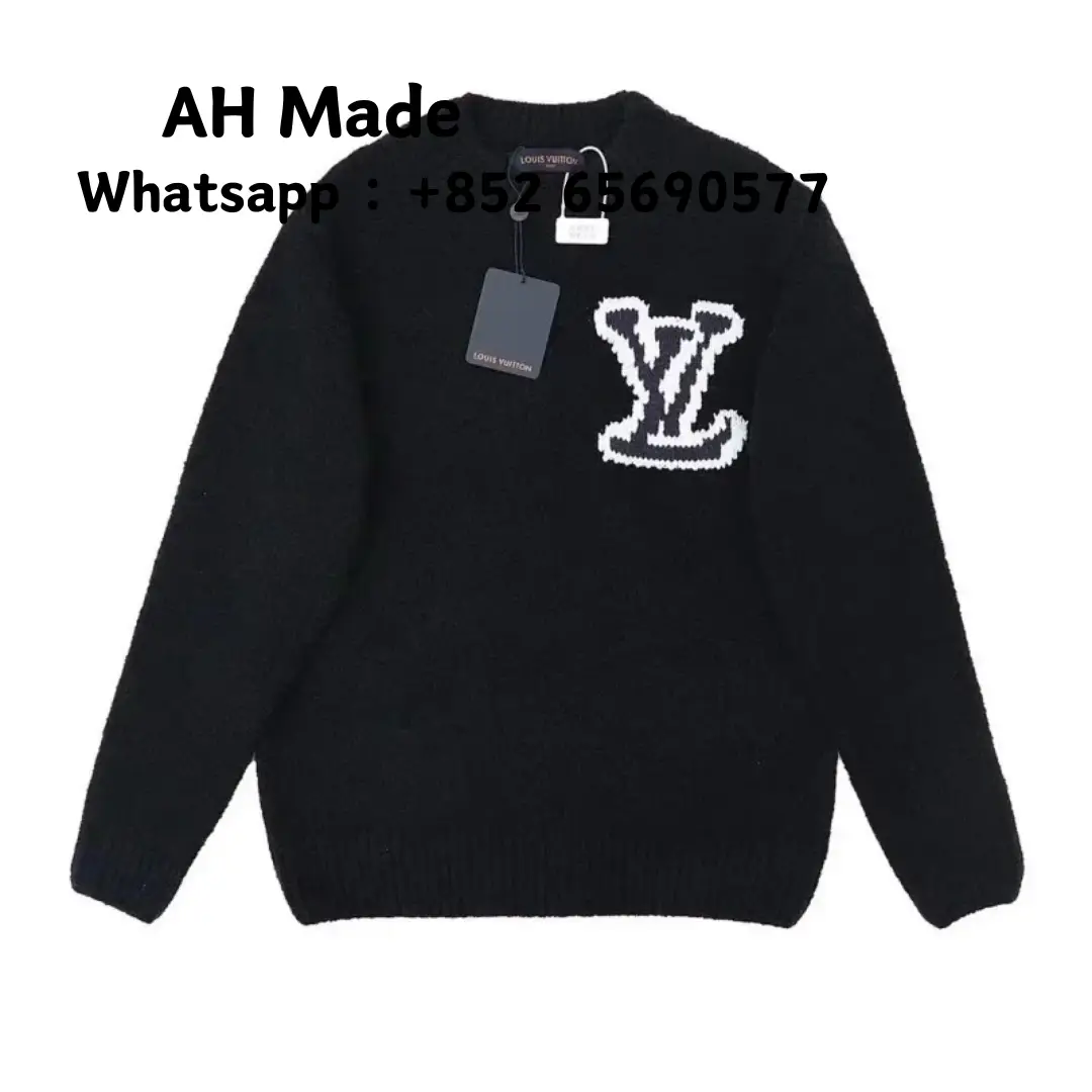 Wool with cowl loop sweater jacquard l.v