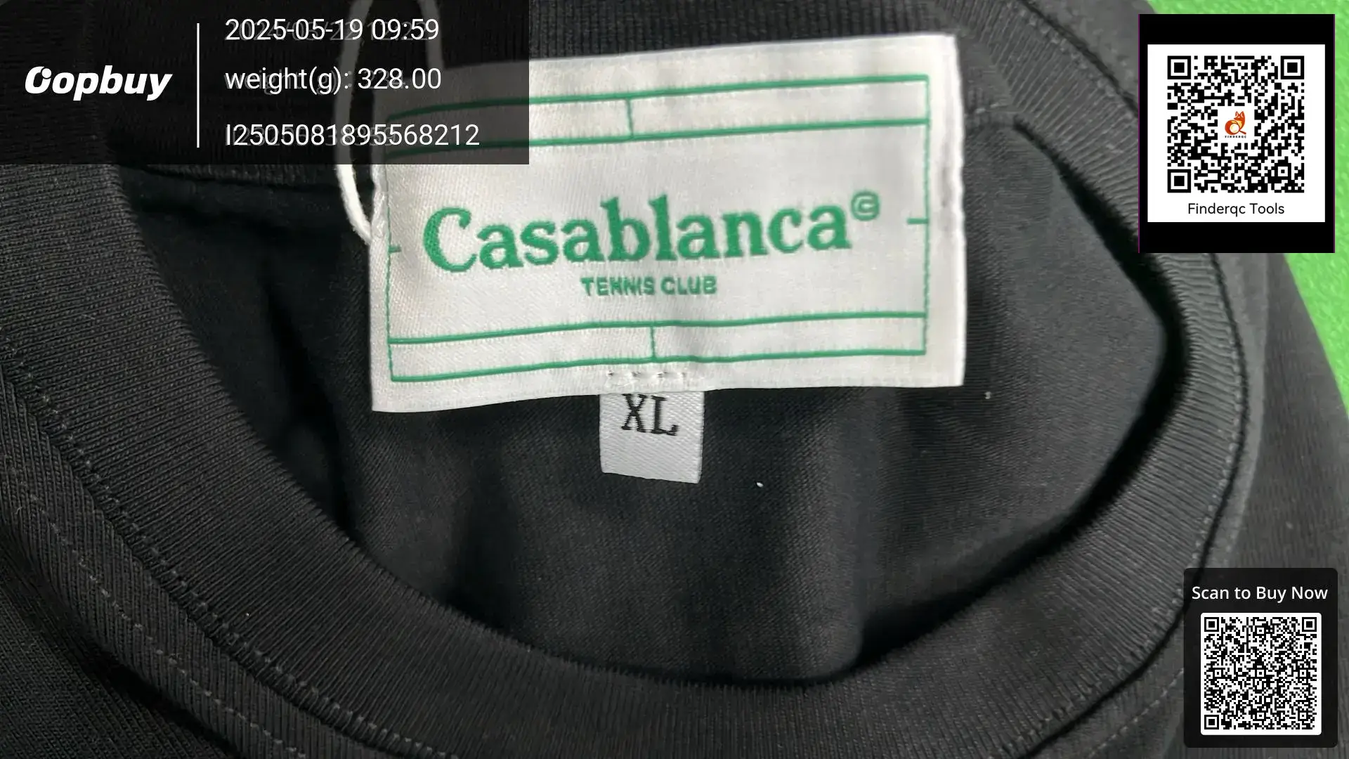 Casablanca Tennis Club T-shirt Black XL