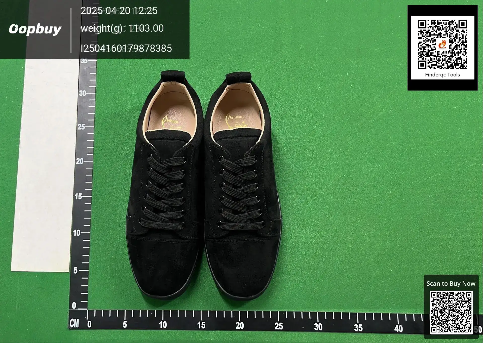 Christian Louboutin Black Suede Sneakers