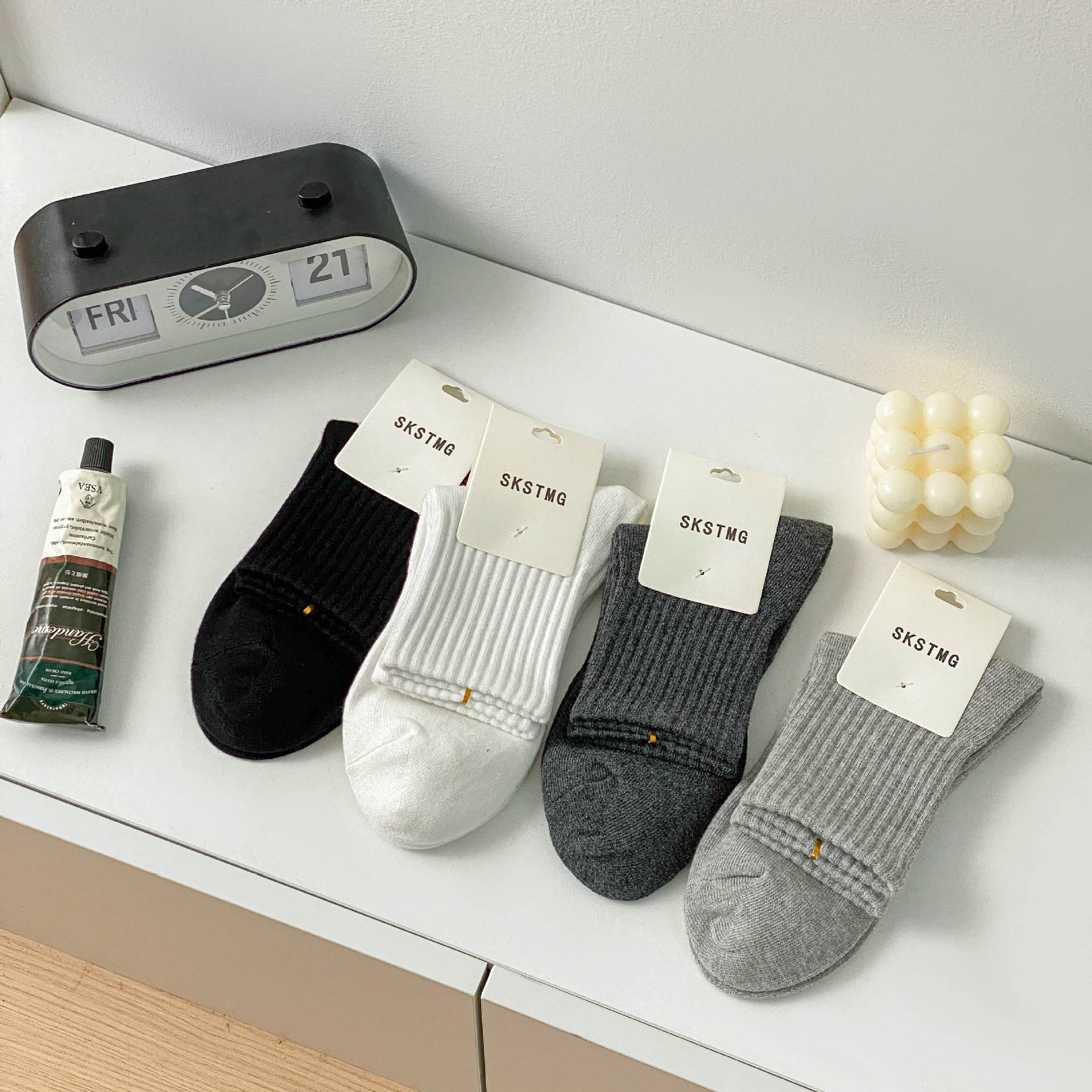 Men's socks Xinjiang cotton mid-calf socks cotton sweat-absorbent business solid color stockings deodorant summer stall wholesale