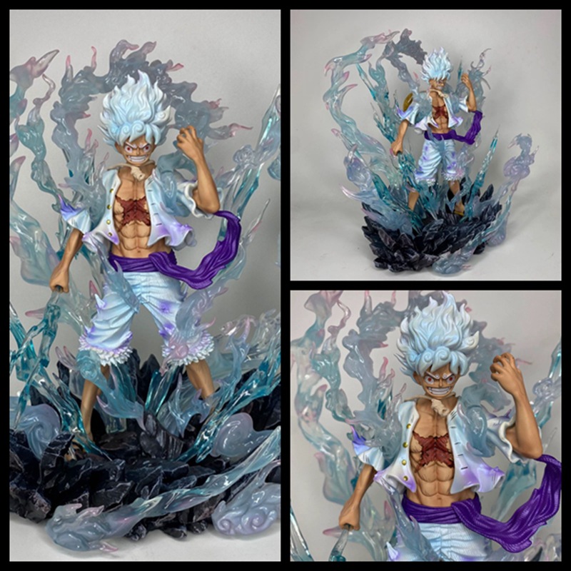 One Piece Jt Explosive Nika Luffy Sun God Standing Special Effects Scene Statue Model Anime Ornament Figure