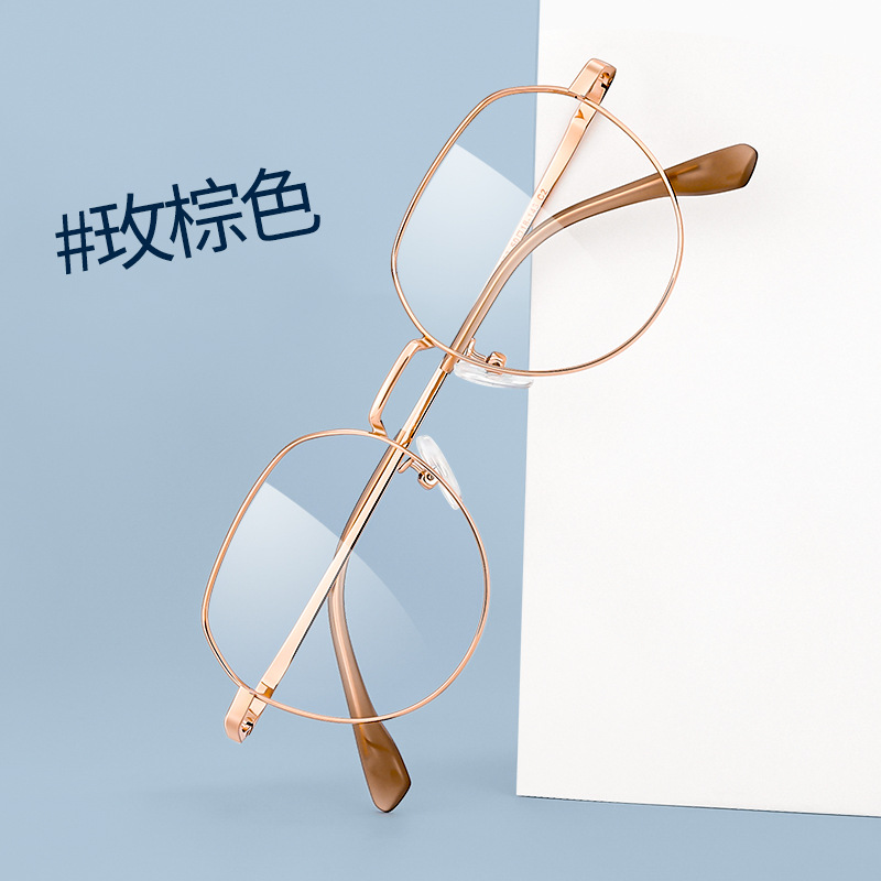 Cadyxun's New Gold Wire Glasses for Women, High-End 5803 Retro Metal Glasses Frame, Optical Frame, Danyang Frame
